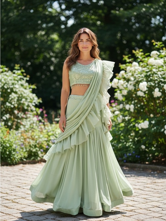 Other - Light green lehenga sari